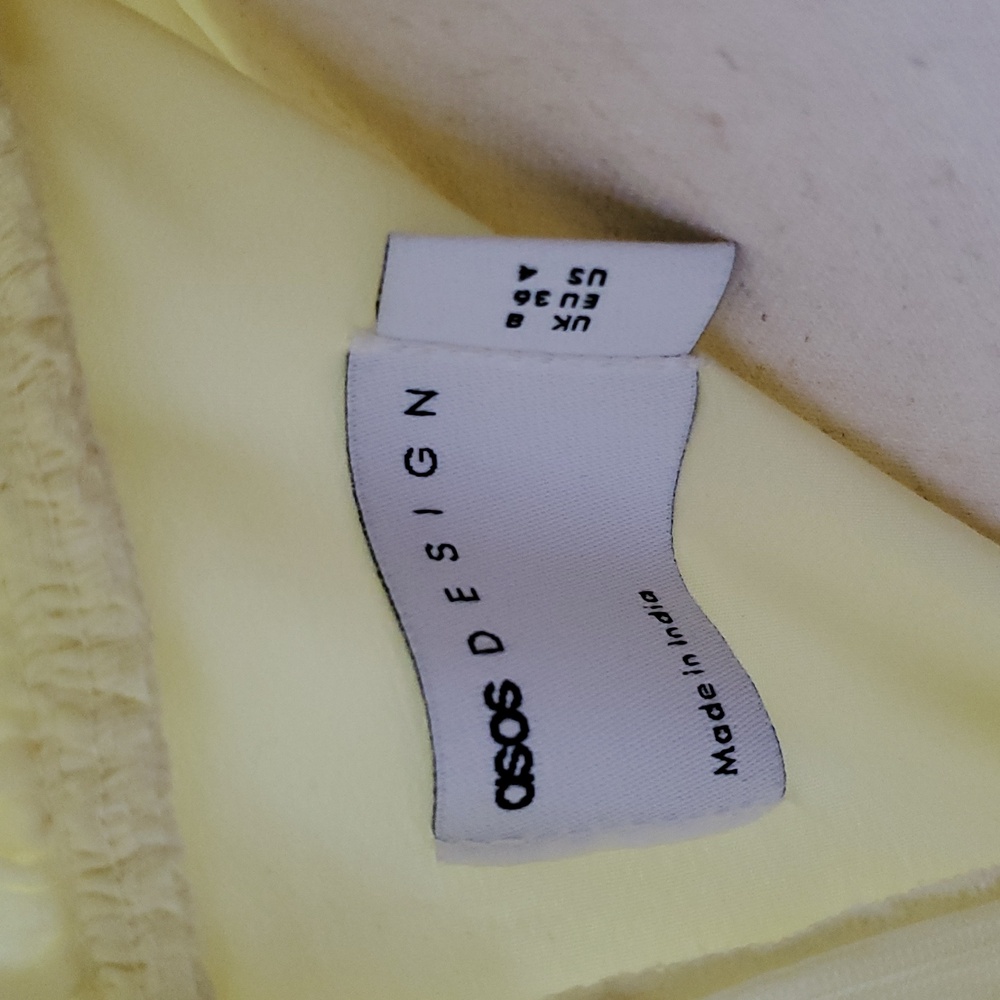 ASOS women’s Yellow midi / Maxi Dress Size 4. Like new - Picture 9 of 9